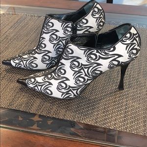 Casadei Black & White Booties - Worn Only Once!